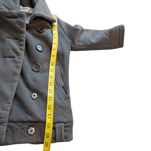 Aritzia Community Moto Jacket Bomber Cropped Taupe Organic Cotton Women's XXS - Picture 12 of 12